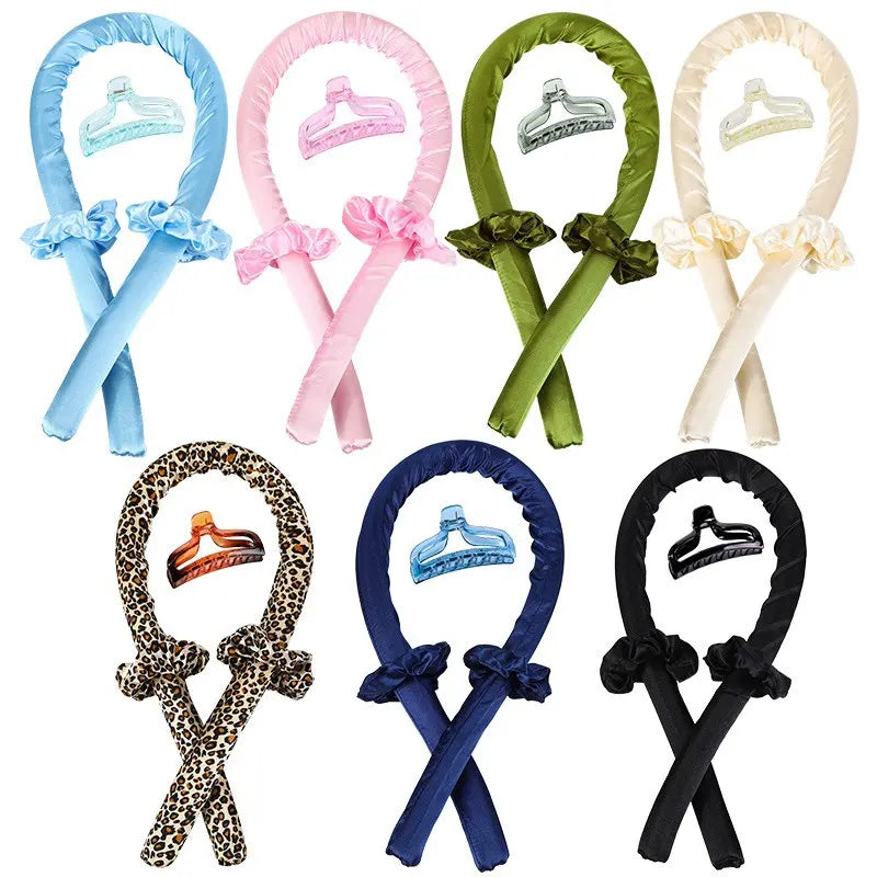 Hair Accessories for Women Clip Soft Hair Curlers Heatless Curling Rod Headband Hair Styling Tools Curling Ribbon Modeling Set